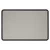 Quartet Contour Fabric Bulletin Board, 36 x 24, Gray Surface, Black Plastic Frame 7693G